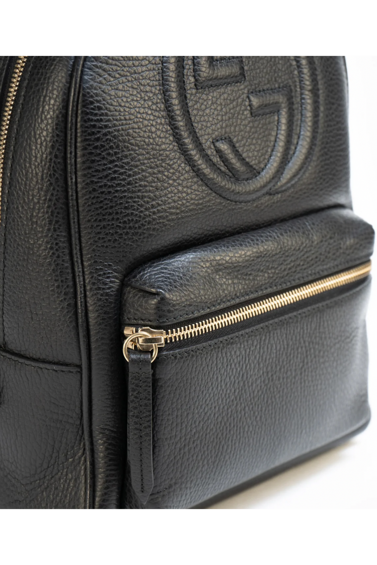 Black leather Chain Shoulder Back Pack